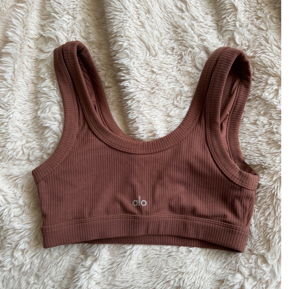 Alo Yoga Ribbed Wellness Bra Size Small - Picture 2 of 2